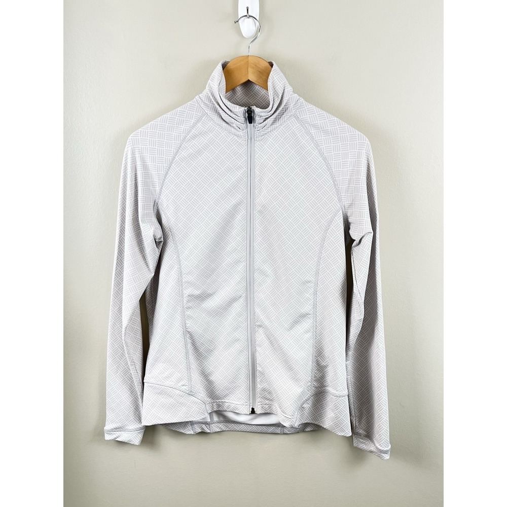 Peter Millar Full Zip Wicking Women's Jacket Sz M UPF 50 Polyester Spandex Blend